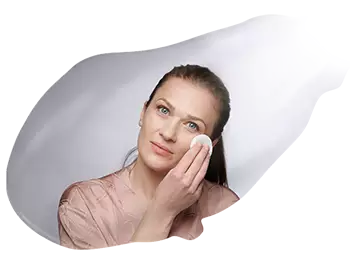 Cleanse your skin. Pat dry.